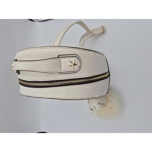 Aldo Adraolla Cream Glitter Mini Backpack W/ Pom Charm - Picture 6 of 6